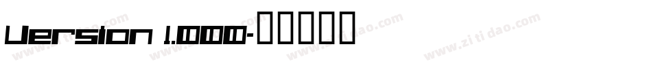 Version 1.000字体转换